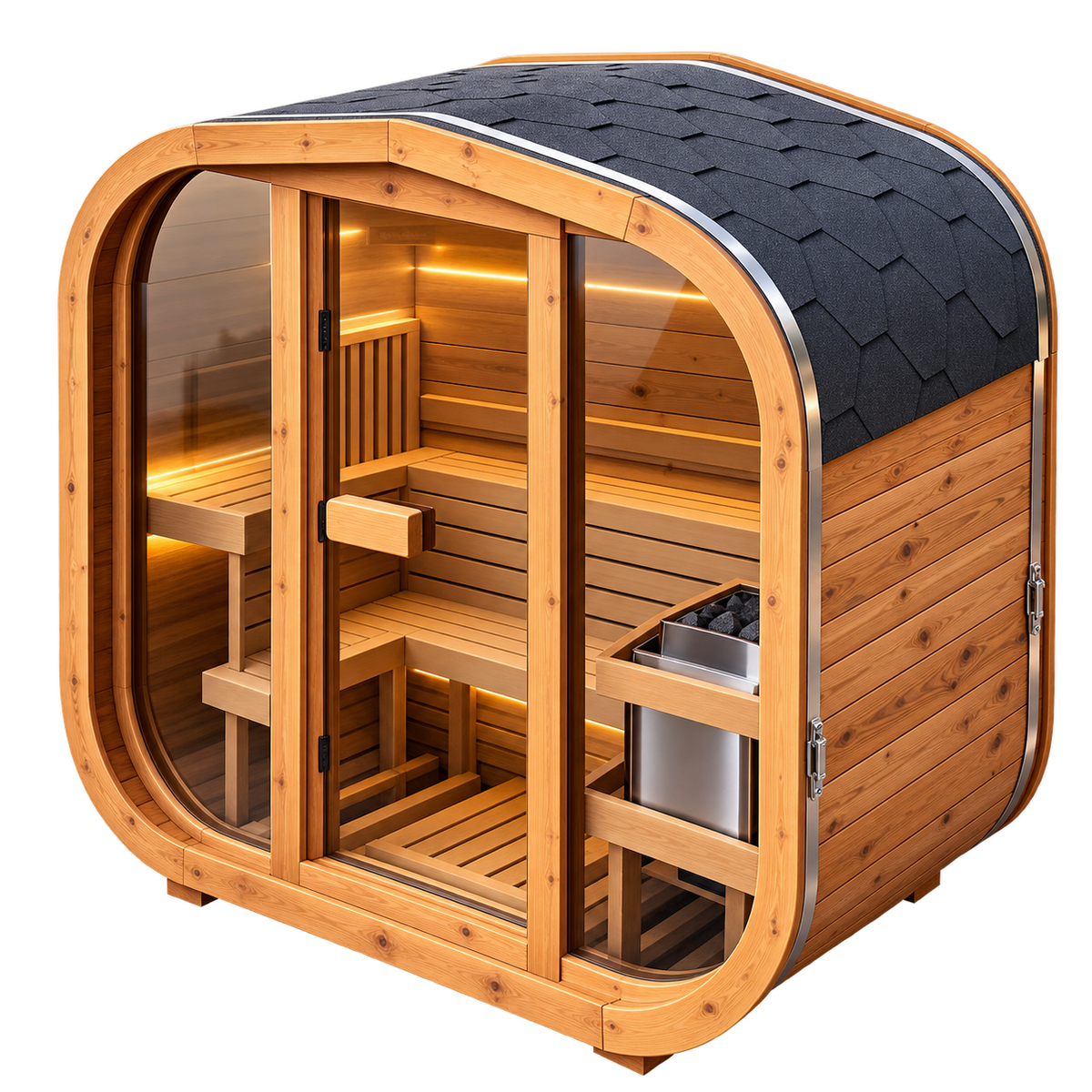 Mande MW16 Thermowood Outdoor Sauna – Premium Thermowood Garden Sauna