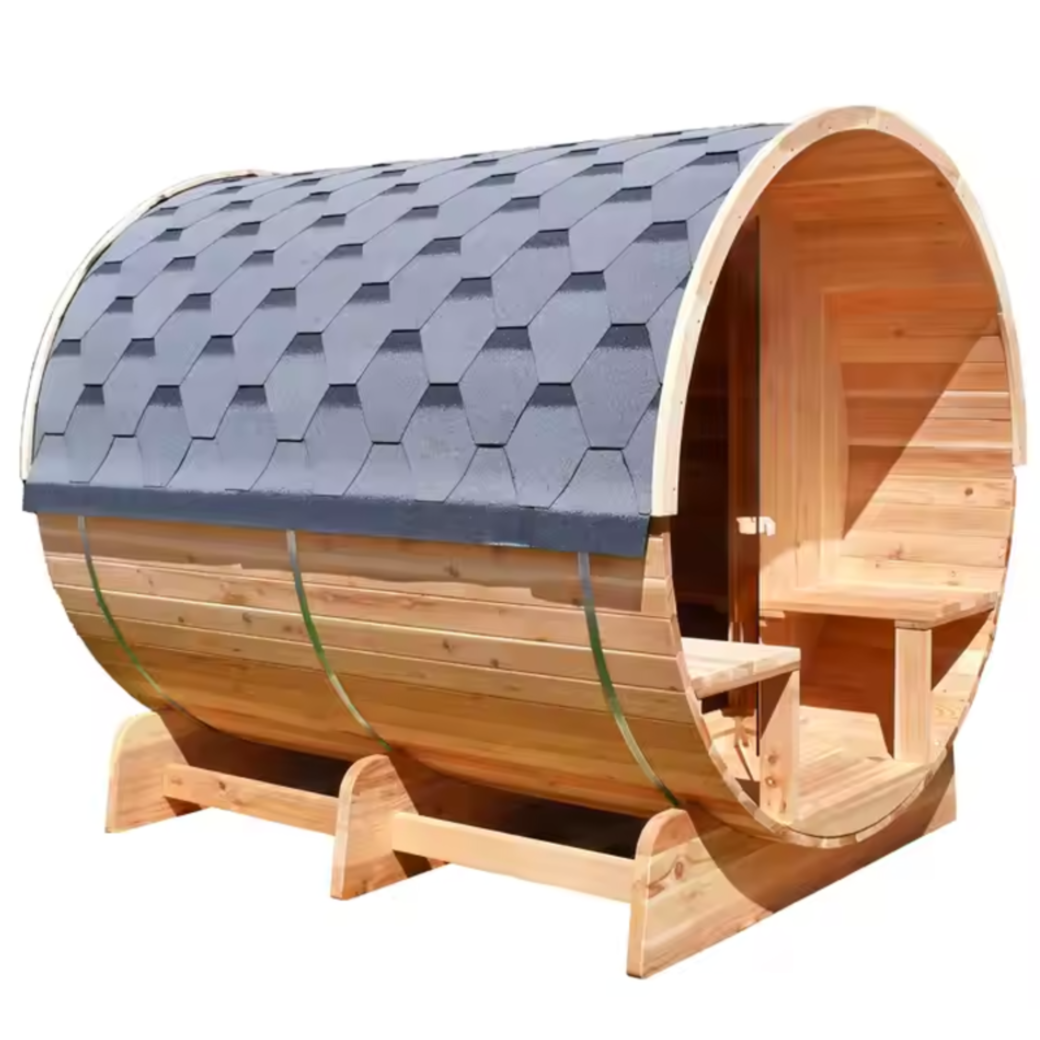 ArcTherm ShingleWrap Barrel Sauna