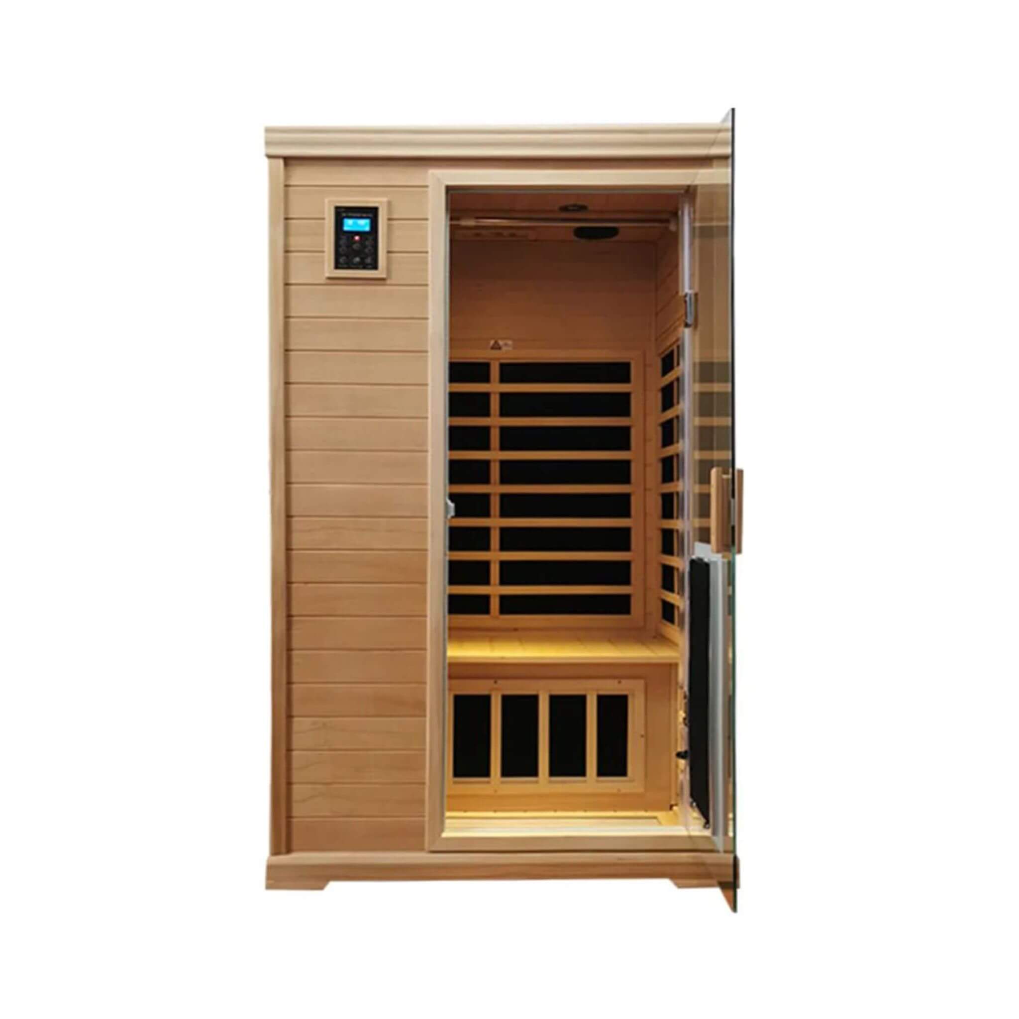 Thermora Luxury 2-Person Hemlock Wood FAR Infrared Sauna Room W/ Glass Door, 1750W (SAK81525)