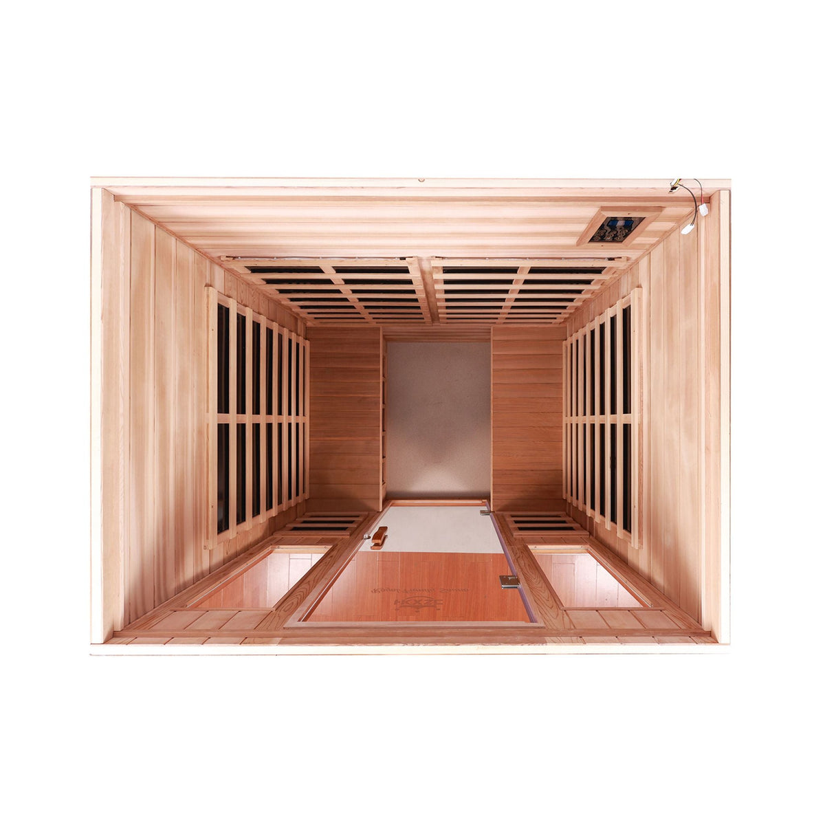 Thermora 4-Person Outdoor Infrared Hemlock Sauna With Tempered Glass Door (SAK82140)