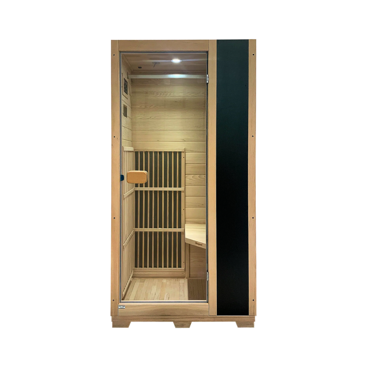 Blisspod Vienna FAR Infrared Sauna Cabin – Canadian Hemlock, 1-Person (72.8"H x 36.4"W x 26.0"D)