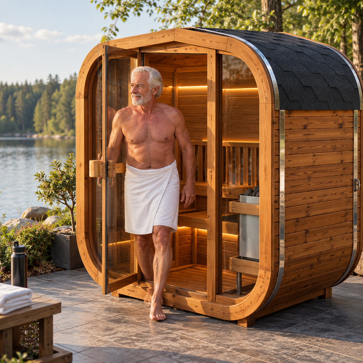 Mande MW16 Thermowood Outdoor Sauna – Premium Thermowood Garden Sauna