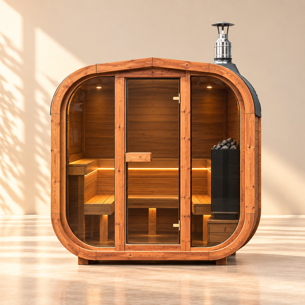 Mande MW16 Thermowood Outdoor Sauna – Premium Thermowood Garden Sauna
