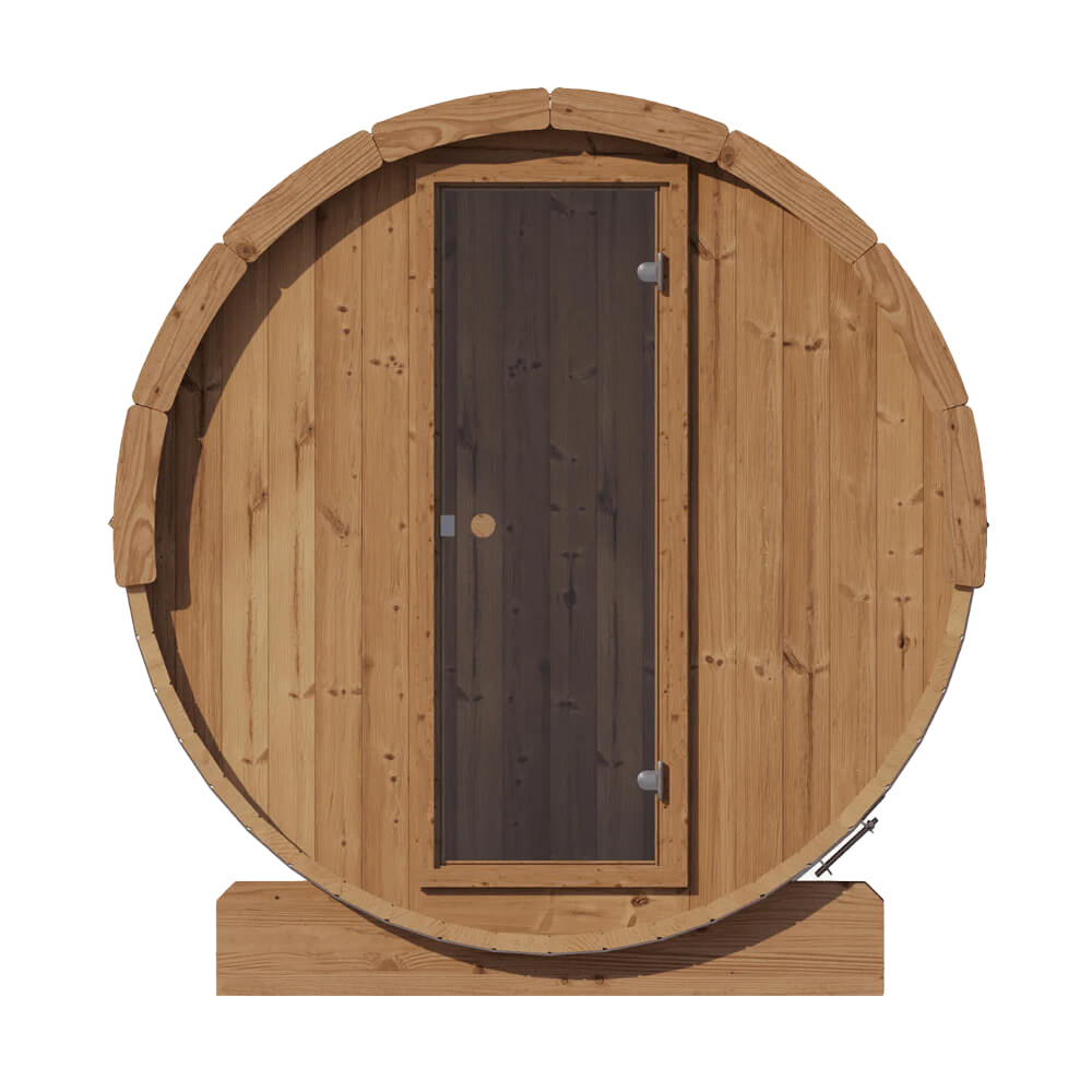 SaunaLife Model E6 Ergo Series 3-Person Thermo-Spruce Backyard Sauna Barrel [SL-MODELE6] (SAK38572)