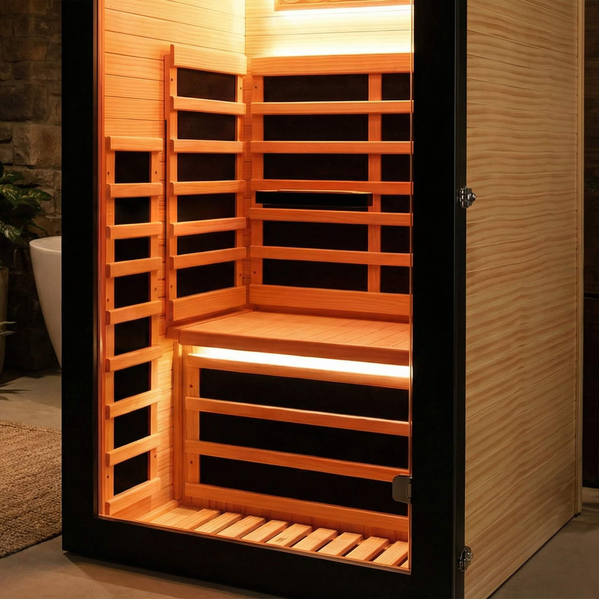 Thermora Single-Person Chilean Pine Infrared Sauna Cabin (SAK57926)